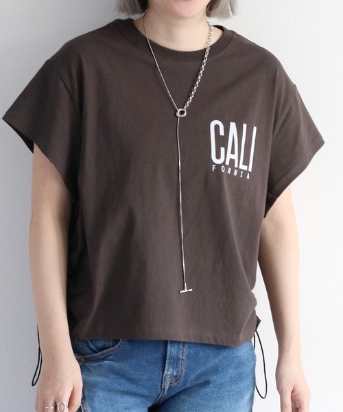 cepo(セポ)の「サイドドロストS/Sプルオーバー(Tシャツ/カットソー・レディース・カーキ/チャコール/オフホワイト・M)」の14枚目の写真