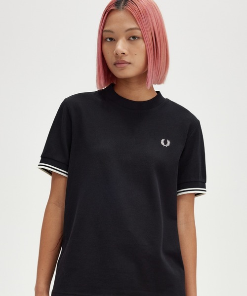 今季　FREDPERRY ツインティップTシャツ　ブラック　新品タグ付再お値下げ 今季 FREDPERRY ツインティップTシャツ ブラック 新品タグ付再お