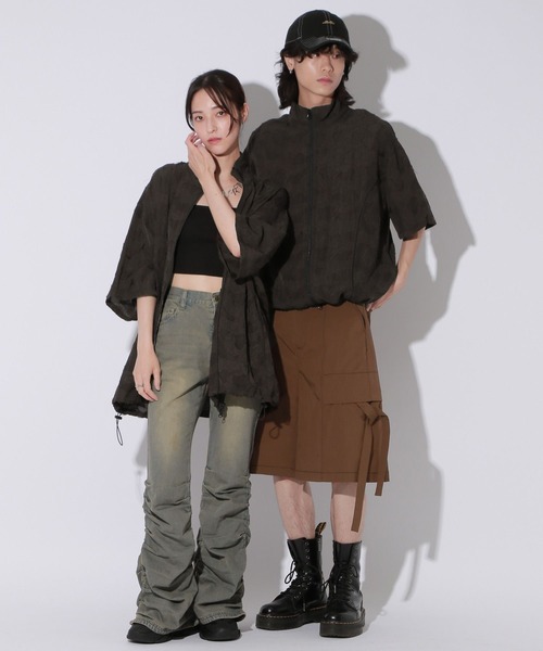 Anui（アニュイ）の「【UNISEX】レースジャガードシャツブルゾン（シャツ/ブラウス・レディース・アイボリー/ブラック/チャコール・MEDIUM/LARGE）」の21枚目の写真