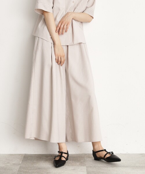 THE SHOP TK (ザ ショップ ティーケー )の「◆【ワンピ―ス風/スタイルUP】シャツ×パンツセットアップ/洗濯機OK(セットアップ・レディース・スミクロ/ベージュ系その他6・12/13)」の21枚目の写真