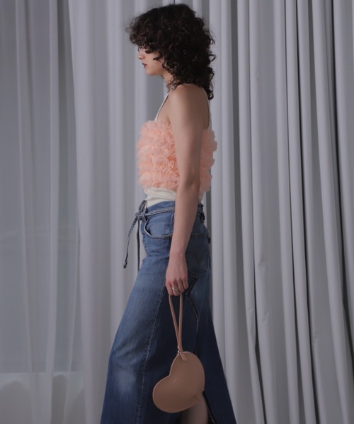 CREOLME（クレオルム）の「(CREOLME)チュールフリルベアトップ