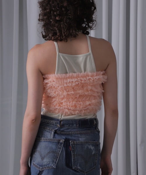 CREOLME（クレオルム）の「(CREOLME)チュールフリルベアトップ