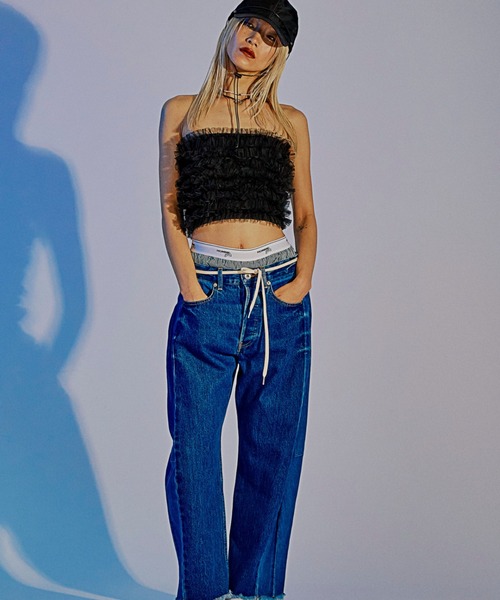 CREOLME（クレオルム）の「(CREOLME)チュールフリルベアトップ