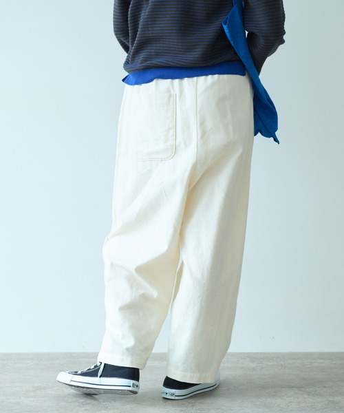 【セール】コットンビエラ起毛 タックパンツ（その他パンツ）｜bulle de savon（ビュルデサボン）