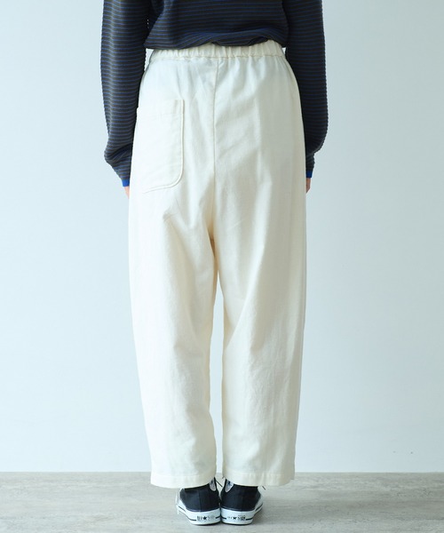 【セール】コットンビエラ起毛 タックパンツ（その他パンツ）｜bulle de savon（ビュルデサボン）