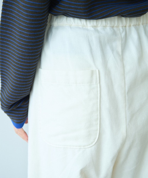 【セール】コットンビエラ起毛 タックパンツ（その他パンツ）｜bulle de savon（ビュルデサボン）