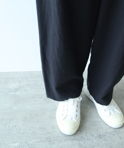 【セール】コットンビエラ起毛 タックパンツ（その他パンツ）｜bulle de savon（ビュルデサボン）