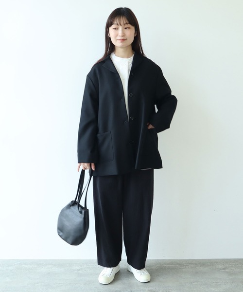 【セール】コットンビエラ起毛 タックパンツ（その他パンツ）｜bulle de savon（ビュルデサボン）