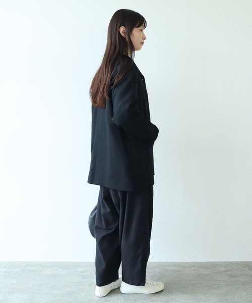 【セール】コットンビエラ起毛 タックパンツ（その他パンツ）｜bulle de savon（ビュルデサボン）