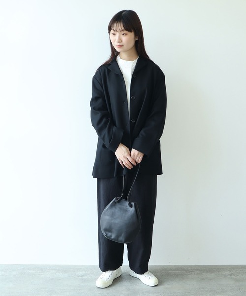 【セール】コットンビエラ起毛 タックパンツ（その他パンツ）｜bulle de savon（ビュルデサボン）