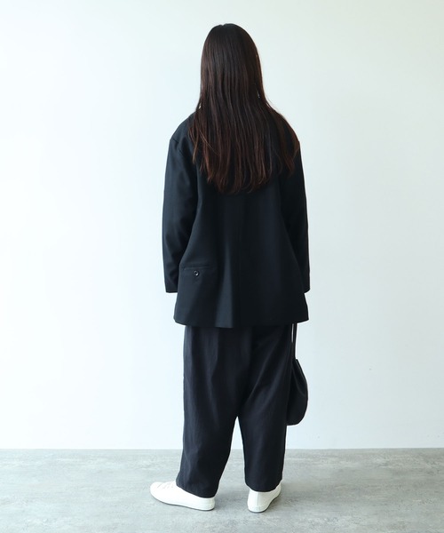 【セール】コットンビエラ起毛 タックパンツ（その他パンツ）｜bulle de savon（ビュルデサボン）