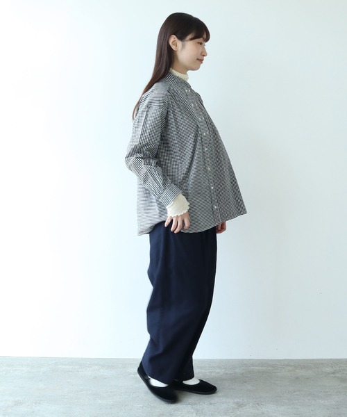 【セール】コットンビエラ起毛 タックパンツ（その他パンツ）｜bulle de savon（ビュルデサボン）