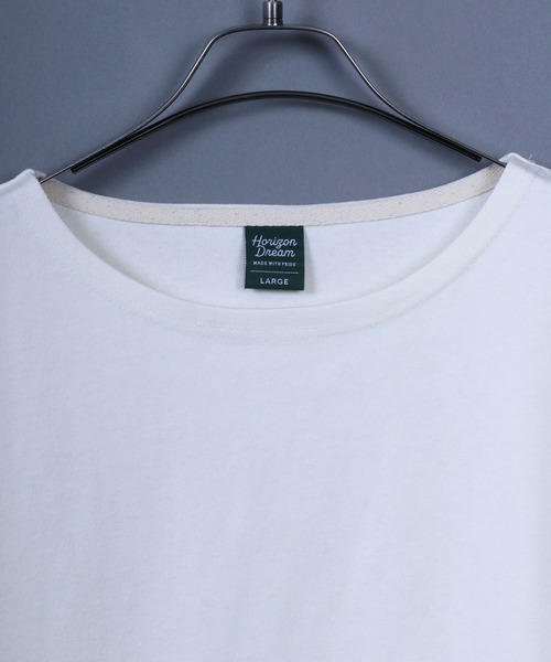 ANPAS（アンパス）の「11oz Ultra Heavy Weight Wide Silhouette Basque T-Shirt/11オンス ウルトラヘビーウェイト バスクTシャツ 長袖Tシャツ ロンT オーバーサイズ ワイドシルエット（Tシャツ/カットソー・メンズ・ホワイト/ホワイト×ネイビー/ブラック/ブラック×ホワイト/ネイビー/ネイビー×ホワイト・L/M）」の7枚目の写真