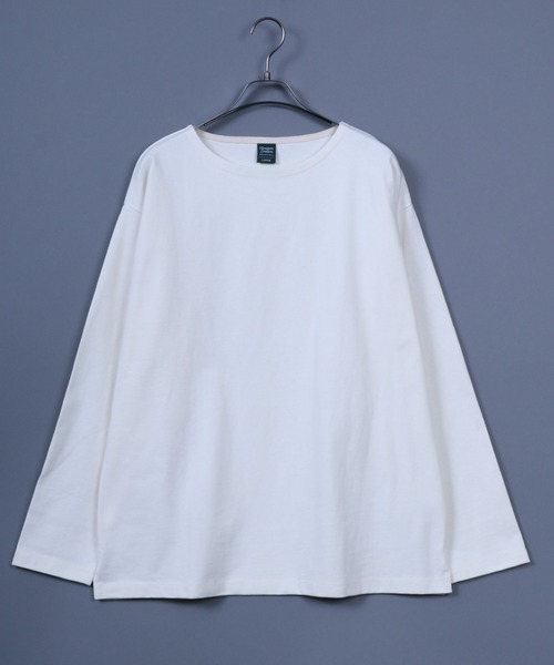 ANPAS（アンパス）の「11oz Ultra Heavy Weight Wide Silhouette Basque T-Shirt/11オンス ウルトラヘビーウェイト バスクTシャツ 長袖Tシャツ ロンT オーバーサイズ ワイドシルエット（Tシャツ/カットソー・メンズ・ホワイト/ホワイト×ネイビー/ブラック/ブラック×ホワイト/ネイビー/ネイビー×ホワイト・L/M）」の11枚目の写真