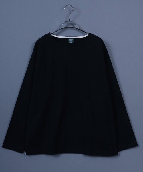 ANPAS（アンパス）の「11oz Ultra Heavy Weight Wide Silhouette Basque T-Shirt/11オンス ウルトラヘビーウェイト バスクTシャツ 長袖Tシャツ ロンT オーバーサイズ ワイドシルエット（Tシャツ/カットソー・メンズ・ホワイト/ホワイト×ネイビー/ブラック/ブラック×ホワイト/ネイビー/ネイビー×ホワイト・L/M）」の13枚目の写真