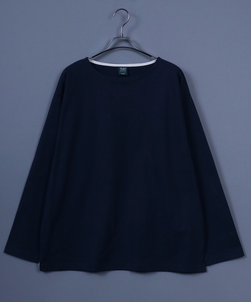 ANPAS（アンパス）の「11oz Ultra Heavy Weight Wide Silhouette Basque T-Shirt/11オンス ウルトラヘビーウェイト バスクTシャツ 長袖Tシャツ ロンT オーバーサイズ ワイドシルエット（Tシャツ/カットソー・メンズ・ホワイト/ホワイト×ネイビー/ブラック/ブラック×ホワイト/ネイビー/ネイビー×ホワイト・L/M）」の14枚目の写真