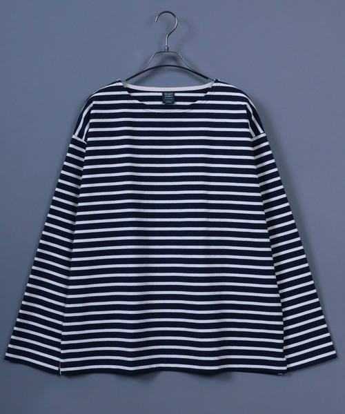 ANPAS（アンパス）の「11oz Ultra Heavy Weight Wide Silhouette Basque T-Shirt/11オンス ウルトラヘビーウェイト バスクTシャツ 長袖Tシャツ ロンT オーバーサイズ ワイドシルエット（Tシャツ/カットソー・メンズ・ホワイト/ホワイト×ネイビー/ブラック/ブラック×ホワイト/ネイビー/ネイビー×ホワイト・L/M）」の17枚目の写真