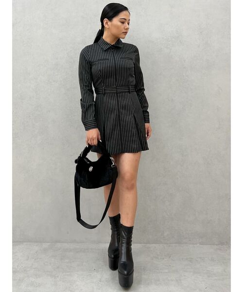 GYDA（ジェイダ）の「ボックスプリーツシャツミニワンピース（ワンピース・レディース・グレー/その他1・FREE）」の11枚目の写真