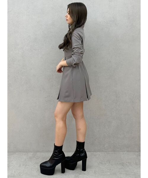 GYDA（ジェイダ）の「ボックスプリーツシャツミニワンピース（ワンピース・レディース・グレー/その他1・FREE）」の16枚目の写真