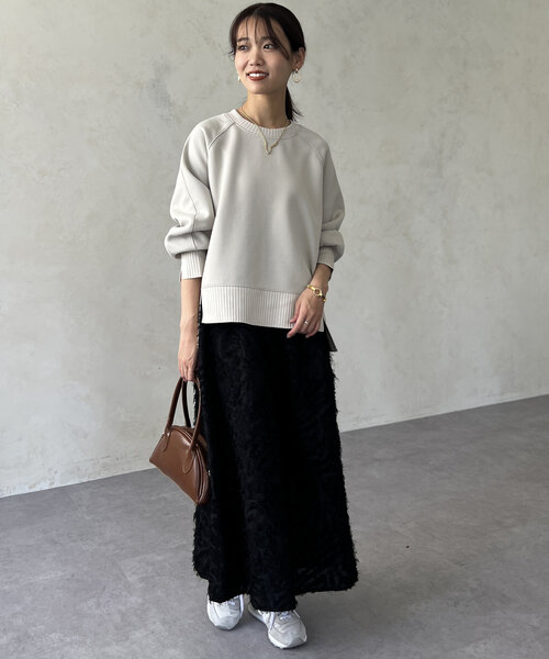 Chez toi（シェトワ）の「軽量ボンディングラグランプルオーバー（Tシャツ/カットソー・レディース・ブラック/グレー/アイボリー/イエロー・FREE）」の17枚目の写真