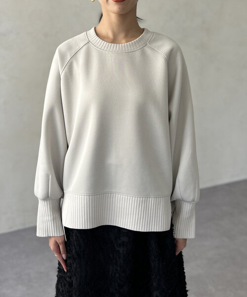 Chez toi（シェトワ）の「軽量ボンディングラグランプルオーバー（Tシャツ/カットソー・レディース・ブラック/グレー/アイボリー/イエロー・FREE）」の18枚目の写真