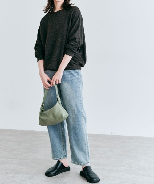 kirakiraShop（キラキラショップ）の「コットン ストレッチ ドルマン ロング トップス（Tシャツ/カットソー・レディース・ピンク系その他/ブラック系その他/ダークグリーン/ライトグレー/ブルー系その他・FREE）」の21枚目の写真