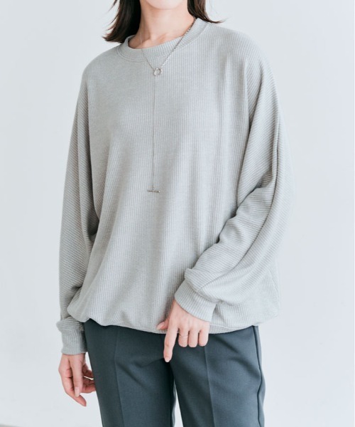 kirakiraShop（キラキラショップ）の「コットン ストレッチ ドルマン ロング トップス（Tシャツ/カットソー・レディース・ピンク系その他/ブラック系その他/ダークグリーン/ライトグレー/ブルー系その他・FREE）」の22枚目の写真