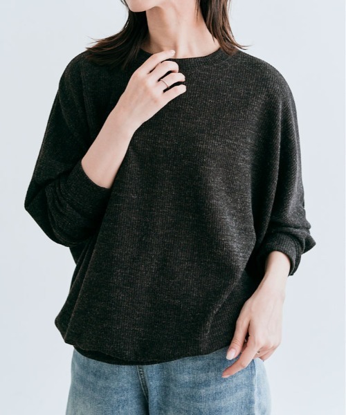 kirakiraShop（キラキラショップ）の「コットン ストレッチ ドルマン ロング トップス（Tシャツ/カットソー・レディース・ピンク系その他/ブラック系その他/ダークグリーン/ライトグレー/ブルー系その他・FREE）」の7枚目の写真