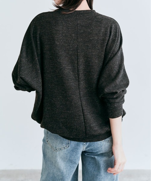 kirakiraShop（キラキラショップ）の「コットン ストレッチ ドルマン ロング トップス（Tシャツ/カットソー・レディース・ピンク系その他/ブラック系その他/ダークグリーン/ライトグレー/ブルー系その他・FREE）」の8枚目の写真