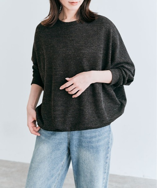 kirakiraShop（キラキラショップ）の「コットン ストレッチ ドルマン ロング トップス（Tシャツ/カットソー・レディース・ピンク系その他/ブラック系その他/ダークグリーン/ライトグレー/ブルー系その他・FREE）」の15枚目の写真