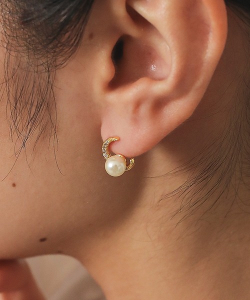 アニュアンス anuans カーブパールピアス （GOLD