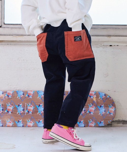 Life Support Products（ライフサポートプロダクツ）の「コールテンタックロングパンツ（その他パンツ・キッズ・オフホワイト/グリーン/ピンク/ベージュ/パープル/チャコール/オレンジ/ライトグリーン/ワインレッド/グレー/ライトブルー/ブラック・100/130/120/110/95/90/80/140/150）」の3枚目の写真