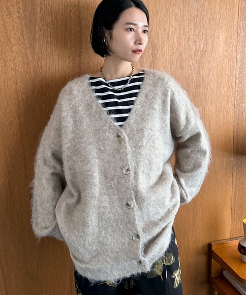【セール】シャギービッグカーデ（カーディガン/ボレロ）｜DOUX ARCHIVES（ドゥアルシーヴ）