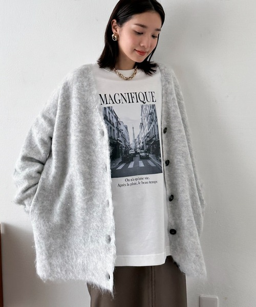 【セール】シャギービッグカーデ（カーディガン/ボレロ）｜DOUX ARCHIVES（ドゥアルシーヴ）カーディガン/ボレロ