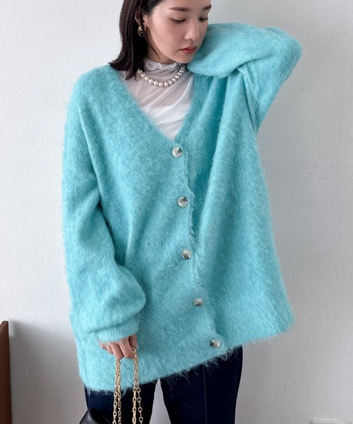 【セール】シャギービッグカーデ（カーディガン/ボレロ）｜DOUX ARCHIVES（ドゥアルシーヴ）