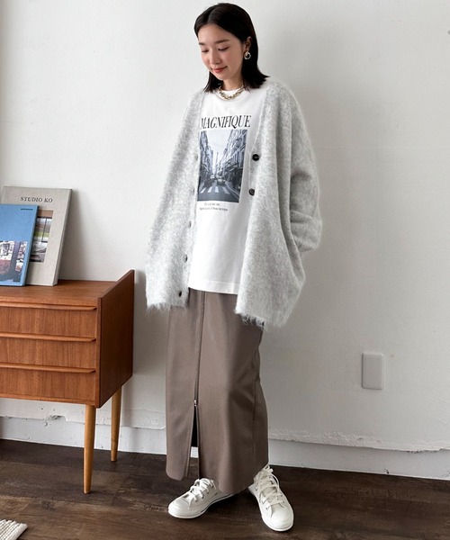 【セール】シャギービッグカーデ（カーディガン/ボレロ）｜DOUX ARCHIVES（ドゥアルシーヴ）