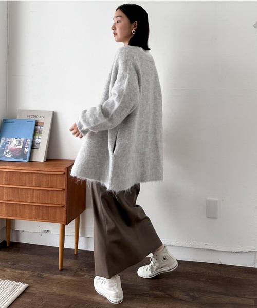 【セール】シャギービッグカーデ（カーディガン/ボレロ）｜DOUX ARCHIVES（ドゥアルシーヴ）