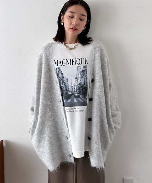 【セール】シャギービッグカーデ（カーディガン/ボレロ）｜DOUX ARCHIVES（ドゥアルシーヴ）