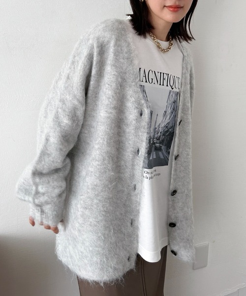 【セール】シャギービッグカーデ（カーディガン/ボレロ）｜DOUX ARCHIVES（ドゥアルシーヴ）