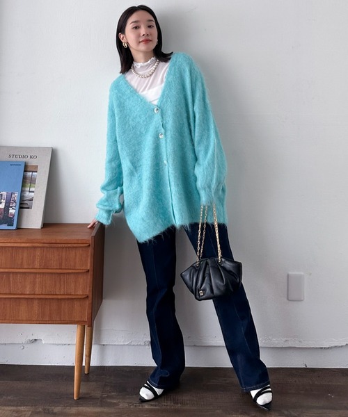 【セール】シャギービッグカーデ（カーディガン/ボレロ）｜DOUX ARCHIVES（ドゥアルシーヴ）