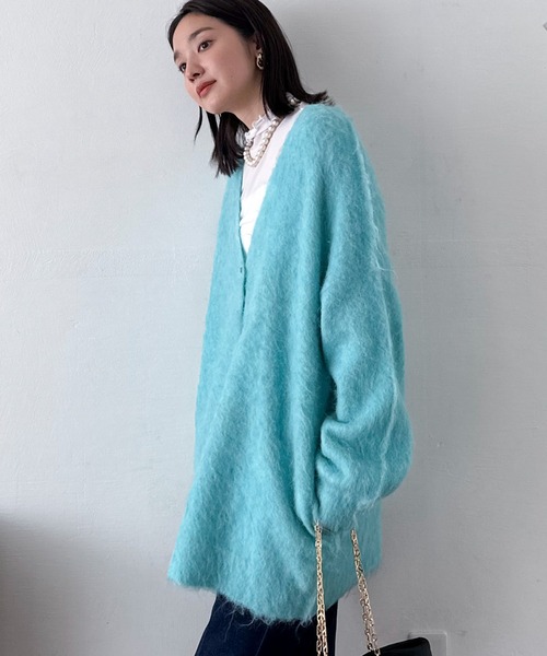 【セール】シャギービッグカーデ（カーディガン/ボレロ）｜DOUX ARCHIVES（ドゥアルシーヴ）