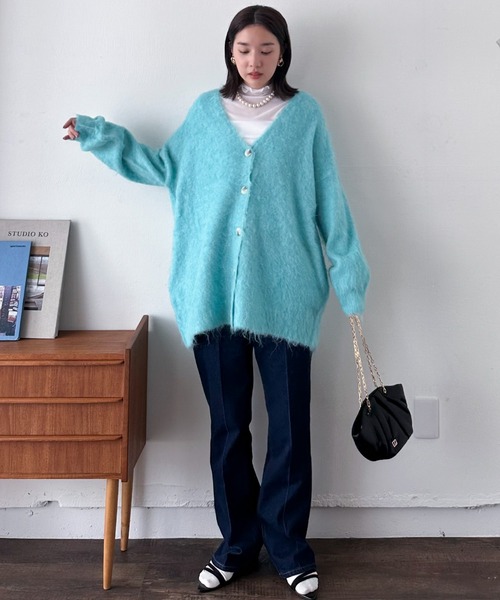 【セール】シャギービッグカーデ（カーディガン/ボレロ）｜DOUX ARCHIVES（ドゥアルシーヴ）