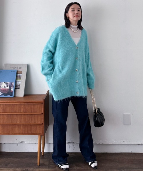 【セール】シャギービッグカーデ（カーディガン/ボレロ）｜DOUX ARCHIVES（ドゥアルシーヴ）