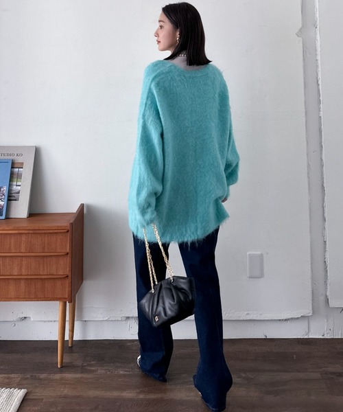 【セール】シャギービッグカーデ（カーディガン/ボレロ）｜DOUX ARCHIVES（ドゥアルシーヴ）