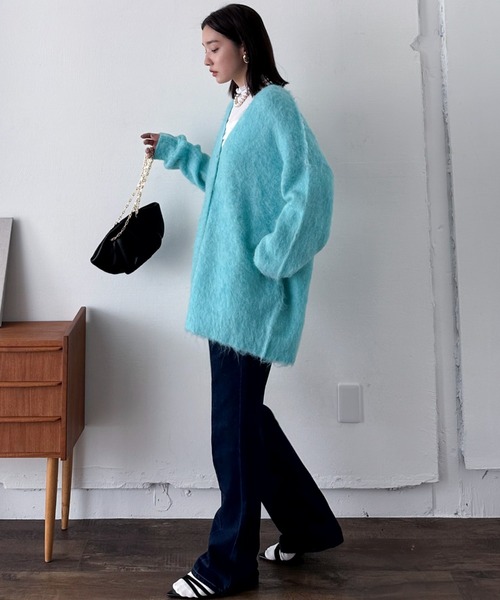 【セール】シャギービッグカーデ（カーディガン/ボレロ）｜DOUX ARCHIVES（ドゥアルシーヴ）