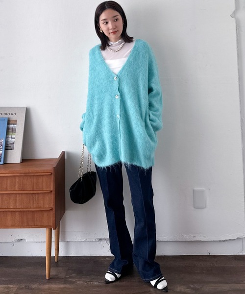 【セール】シャギービッグカーデ（カーディガン/ボレロ）｜DOUX ARCHIVES（ドゥアルシーヴ）