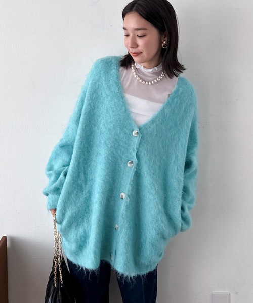 【セール】シャギービッグカーデ（カーディガン/ボレロ）｜DOUX ARCHIVES（ドゥアルシーヴ）
