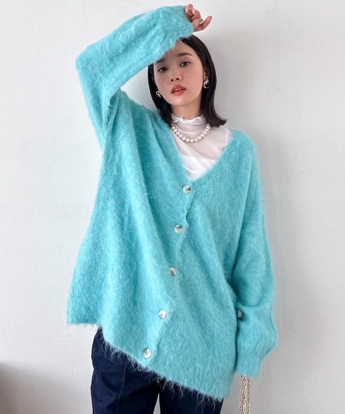 【セール】シャギービッグカーデ（カーディガン/ボレロ）｜DOUX ARCHIVES（ドゥアルシーヴ）