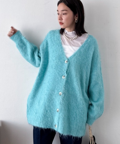 【セール】シャギービッグカーデ（カーディガン/ボレロ）｜DOUX ARCHIVES（ドゥアルシーヴ）