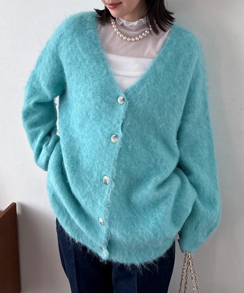 【セール】シャギービッグカーデ（カーディガン/ボレロ）｜DOUX ARCHIVES（ドゥアルシーヴ）